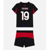 Dětský fotbalový dres AC Milan Youssouf Fofana #19 2025-26 Domácí Krátký Rukáv (+ trenýrky)